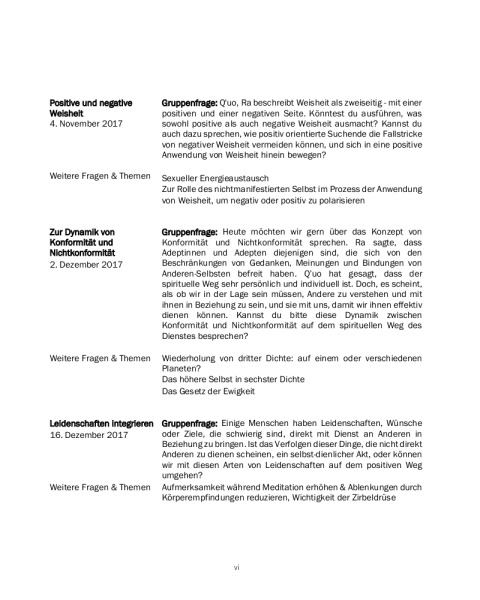 Botschaften 2017 (II) Übersicht 2